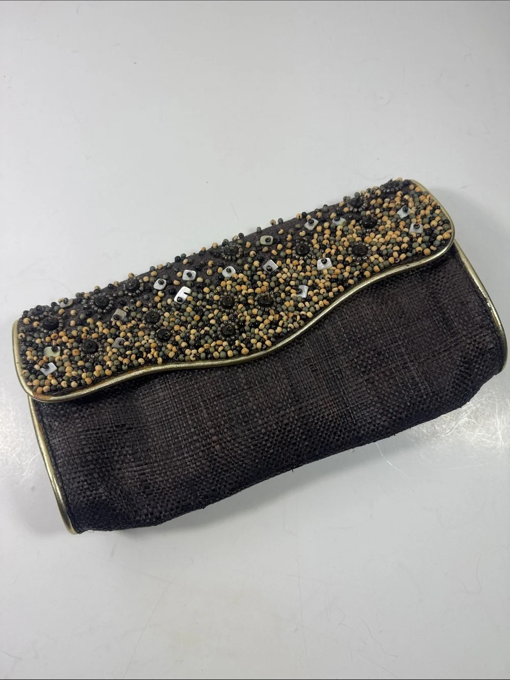 Adrienne Vittadini Beaded Evening Clutch - Designer Style